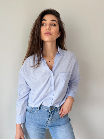 Košile Amly světle modrá