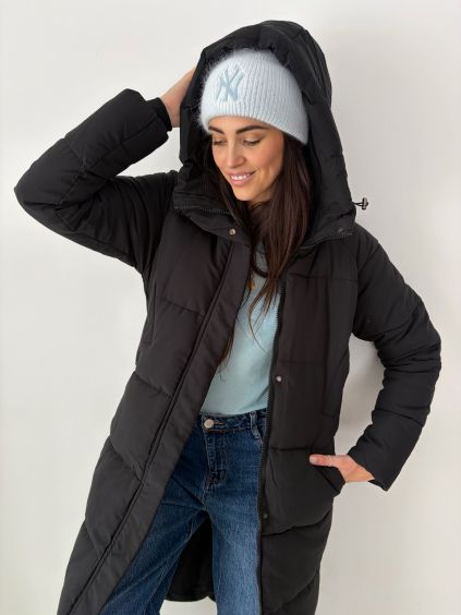 ZIMNÍ BUNDA Long ČERNÁ