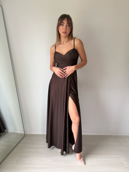 Společenské šaty čokoláda