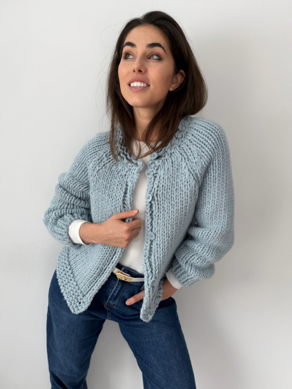 Svetr pletený modrá