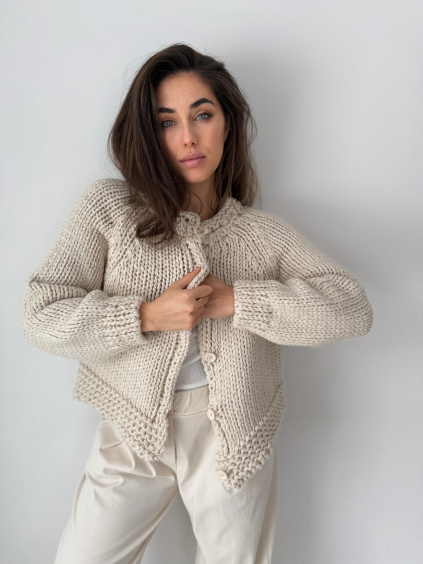 Svetr pletený béžová