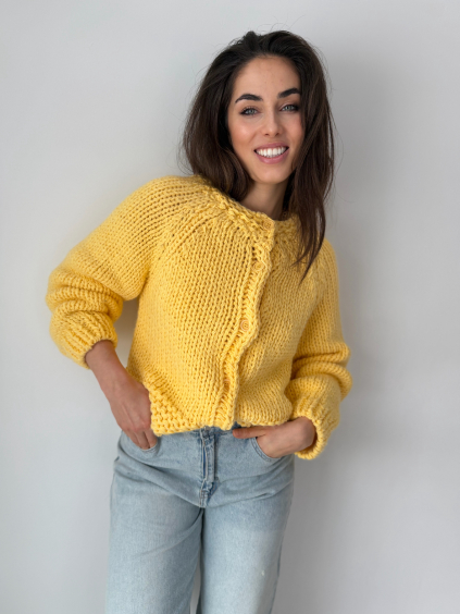 Svetr pletený žlutá