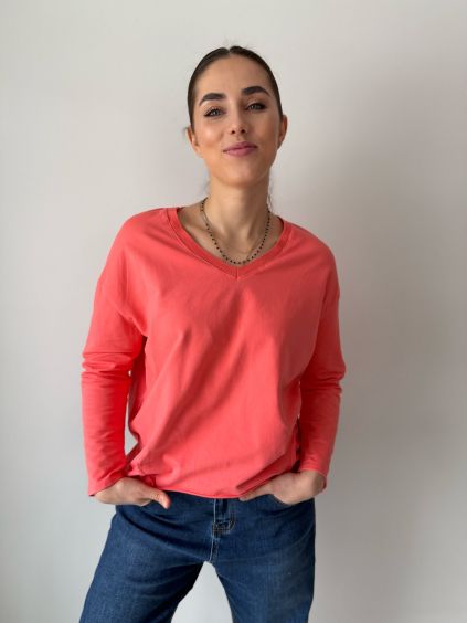 Triko dlouhý rukáv oranžová