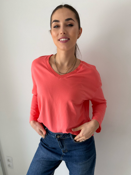 Triko dlouhý rukáv oranžová