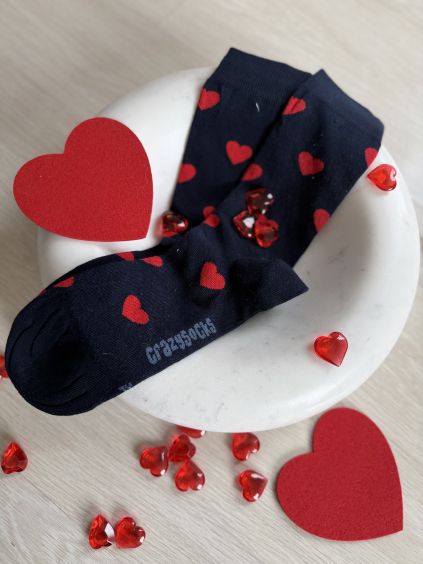 Ponožky pánské love modrá
