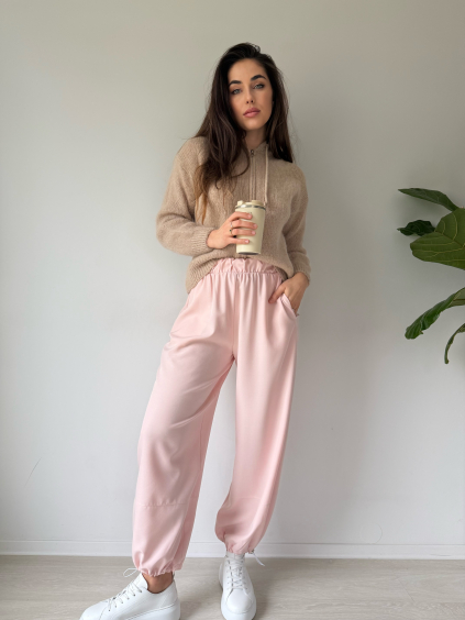 Kalhoty Jersey růžová