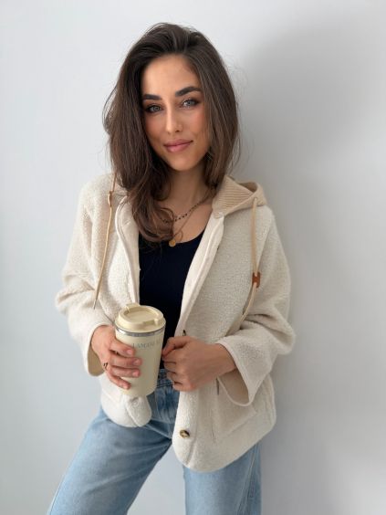 Teddy bunda s kapucí