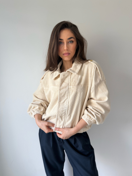 Manšestrový bomber smetanová