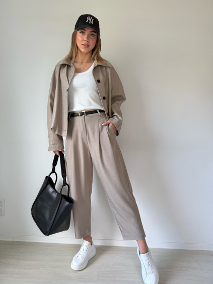 Kalhoty Claude mocca