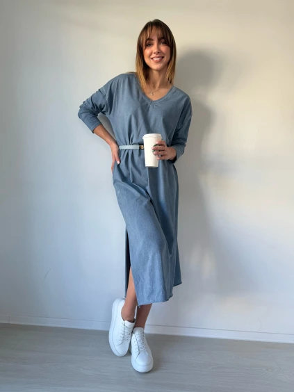 Šaty dlouhé modrá