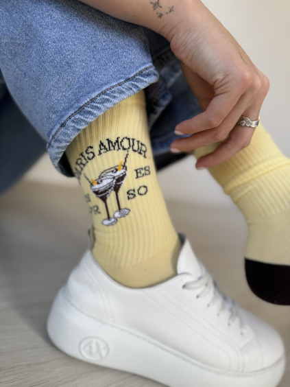 Ponožky Paris žlutá