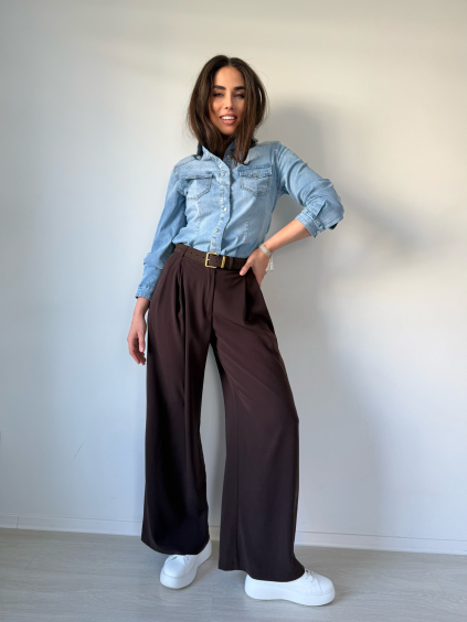 Kalhoty Teo čokoláda