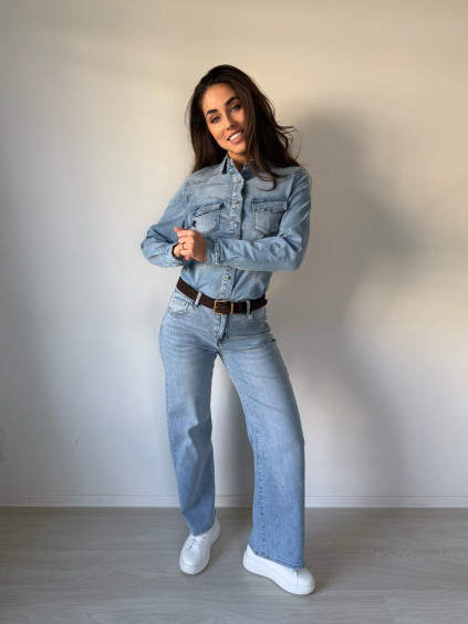 Riflová košile basic