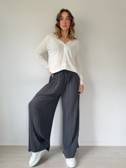 Kalhoty skládané šedá