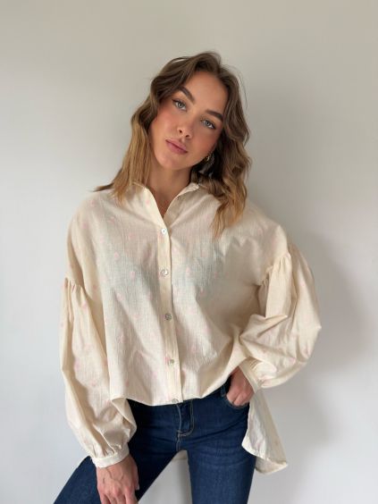 Boho košile růžová