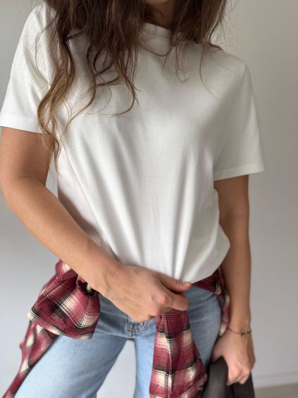 Basic triko LONG bílá