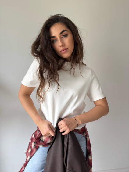 Basic triko LONG bílá