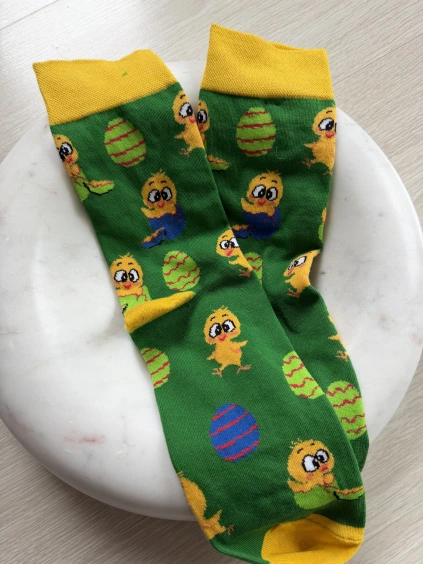 Ponožky Pánské Velikonoce zelená