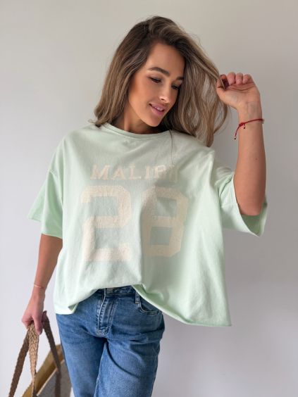 Triko oversize malibu mint