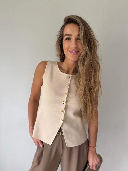 Vestička Power krémová