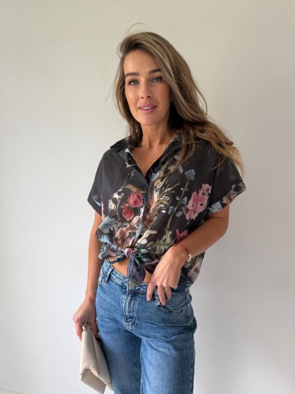 Halenka s květy dark