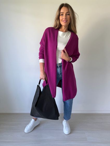Cardigan cool fuschia
