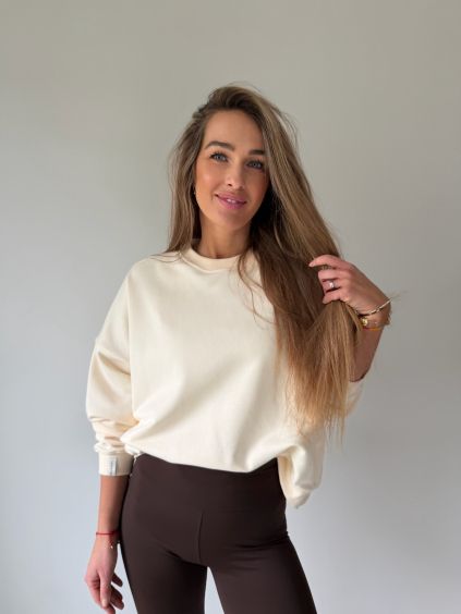 Basic mikina vanilka