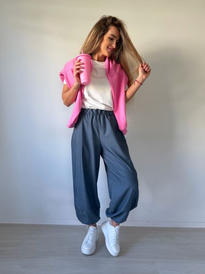 Kalhoty Jersey modrá