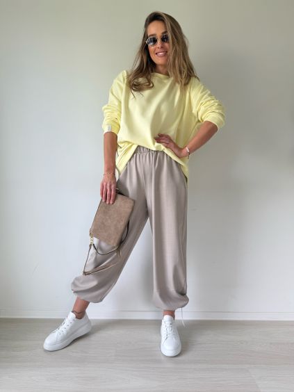 Kalhoty Jersey mocca