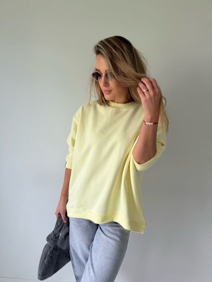 Basic mikina prodloužená žlutá