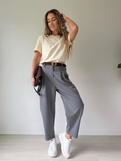 Kalhoty Claude šedá