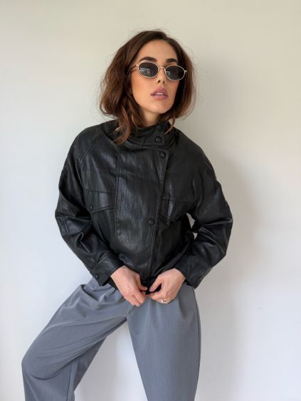 Koženková bunda Timmy černá