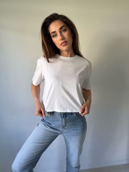 Basic triko short bílá
