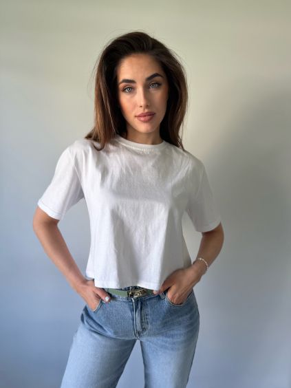 Basic triko short bílá