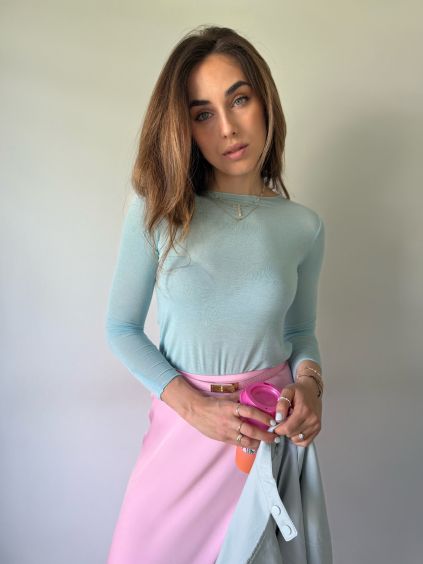 Triko s kašmírem baby modrá