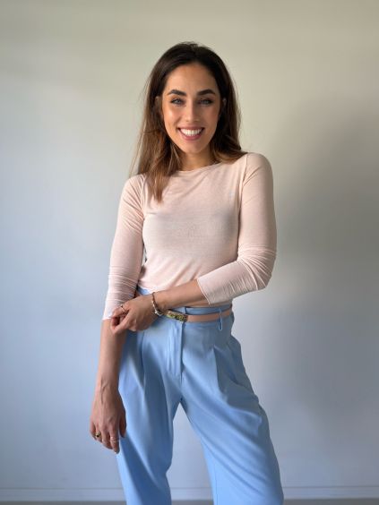 Triko s kašmírem nude pudrová