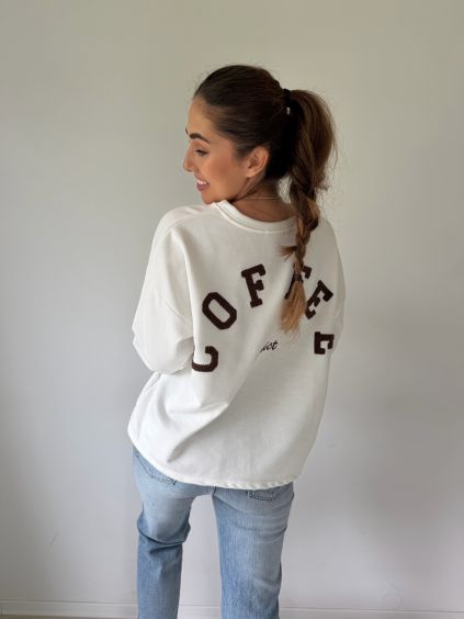 Mikina COFFEE bílá