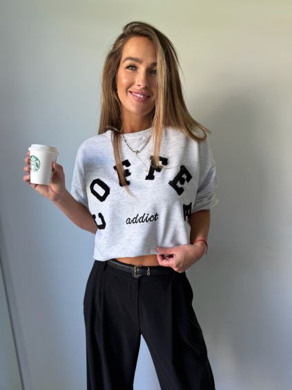 Mikina COFFEE šedá