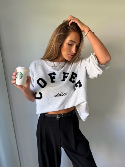 Mikina COFFEE šedá