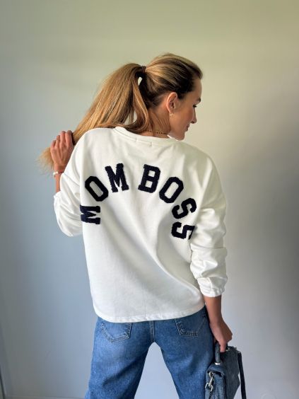 Mikina MOM BOSS bílá