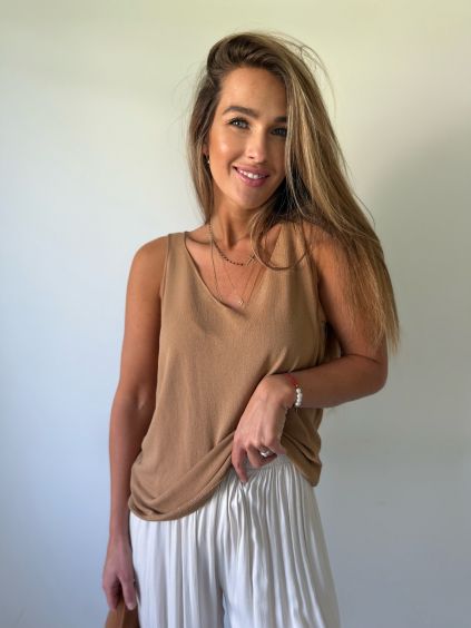 Tílko Lady karamel