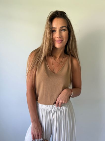 Tílko Lady karamel