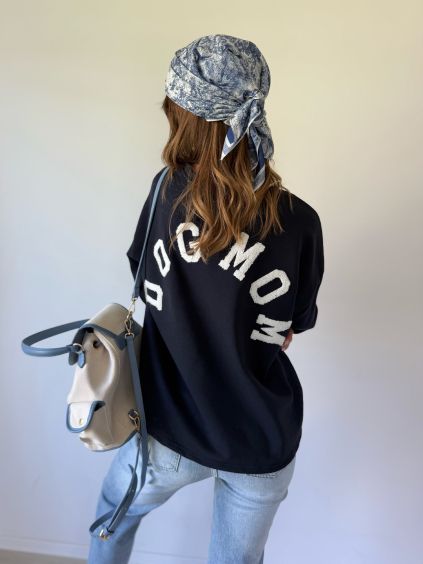 Mikina DOG MOM navy