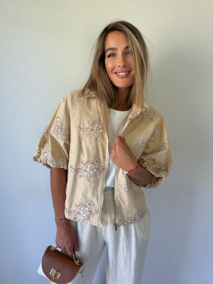 Bomber fleur creme