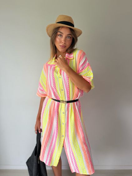 Šaty oversize mušelín bílá