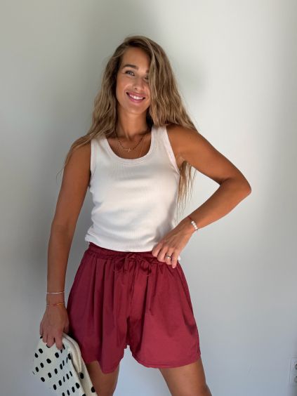 Kraťasy basic bordo
