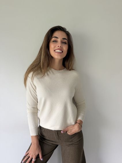 Svetr basic angora bílá