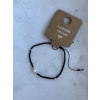 Náramek handmade černý s perlou