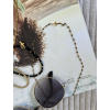 Řetízek handmade černý s křížkem