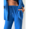 Mušelínové kalhoty královská modrá